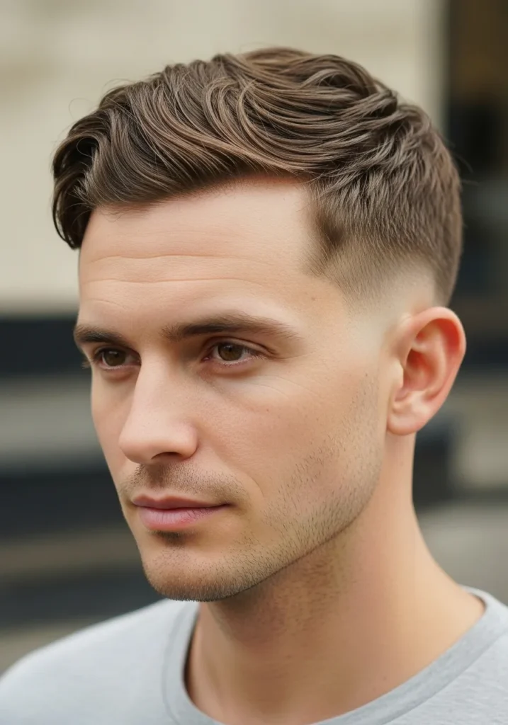22 Best Haircuts for Men with Receding Hairline 16 Natural Wavy Crop