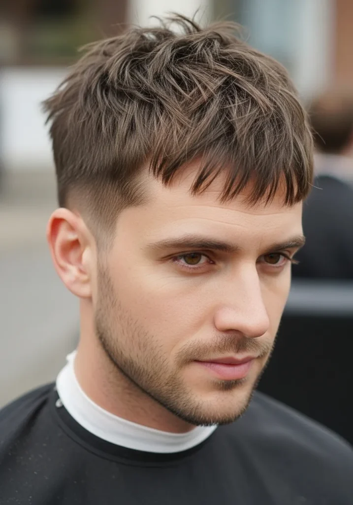 22 Best Haircuts for Men with Receding Hairline 8 Short Messy Crop