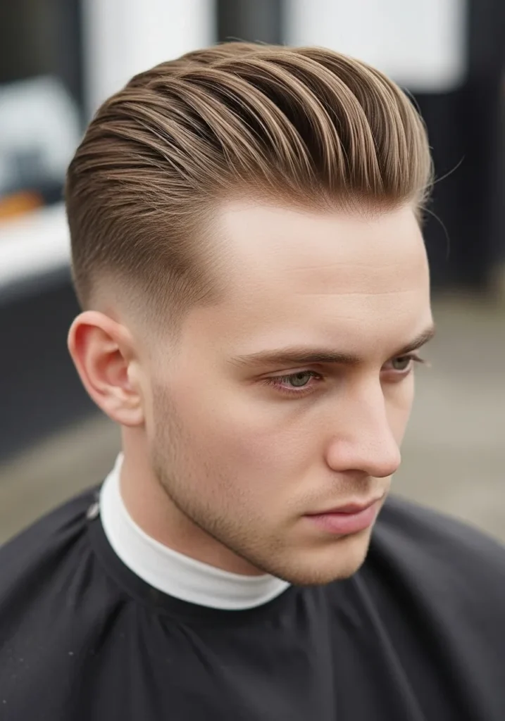 22 Best Haircuts for Men with Receding Hairline 12 Short Pompadour (Low Height)