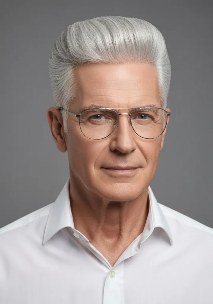 Short Pompadour for Mature Men