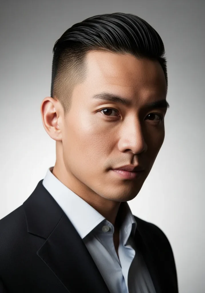 Short Slick Back Fade