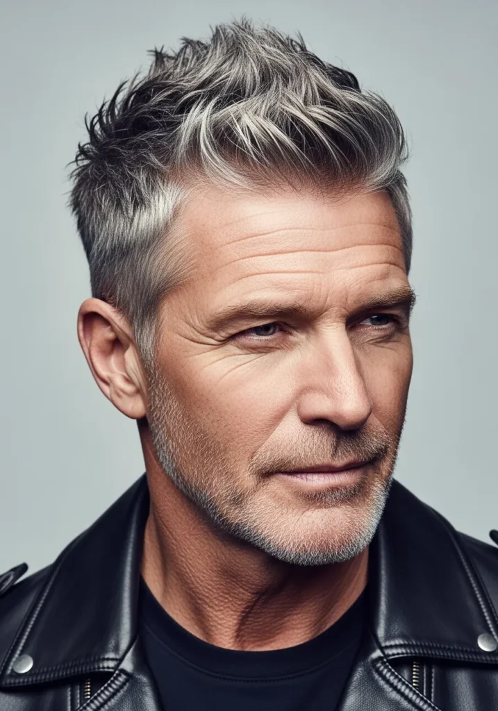 Short Spiky Grey Hair