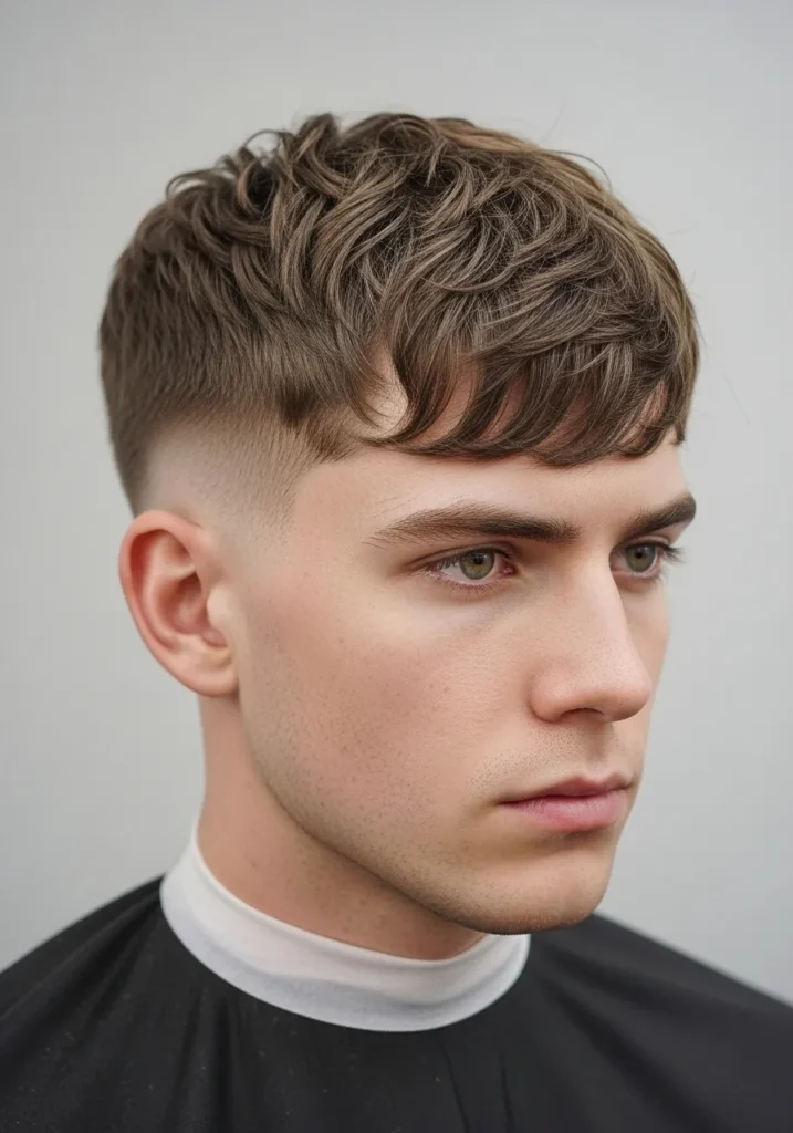 Short Wavy Hair with Fringe