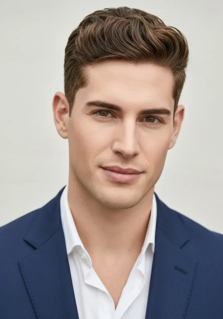 Short Wavy Hair with High Taper