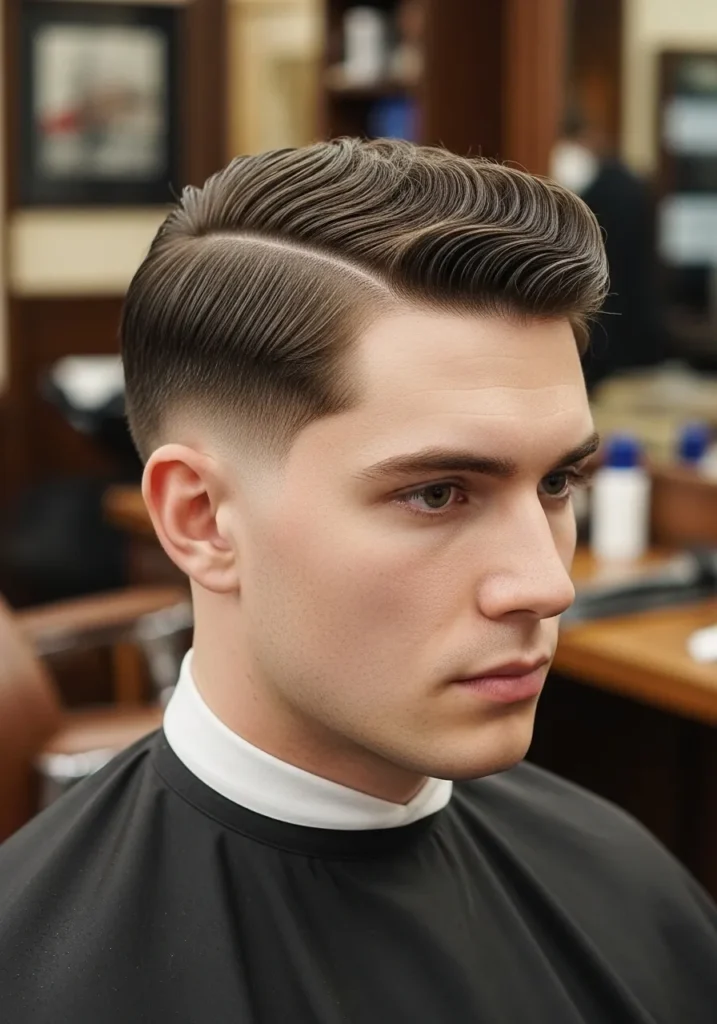 Short Wavy Hair with Side Part