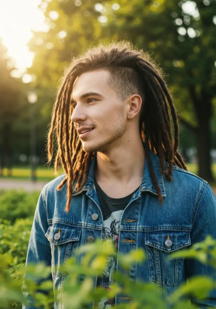 Side-Swept Dreadlocks Style