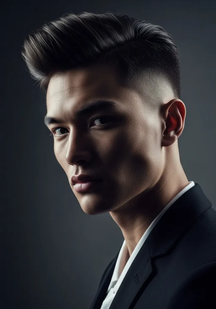 Skin Fade Pompadour Short