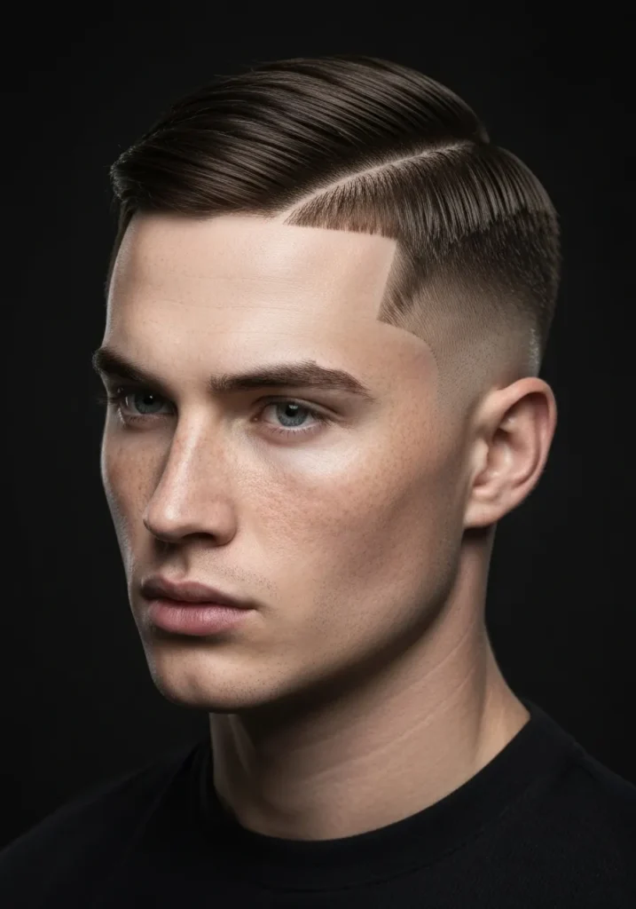 Skin Fade with Hard Part