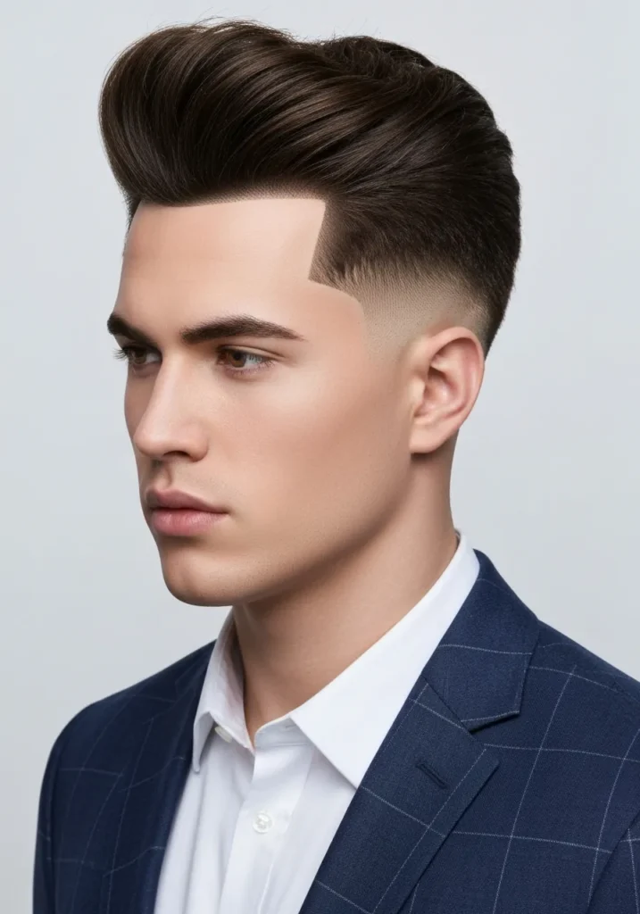 Taper Fade with Brush Up Volume