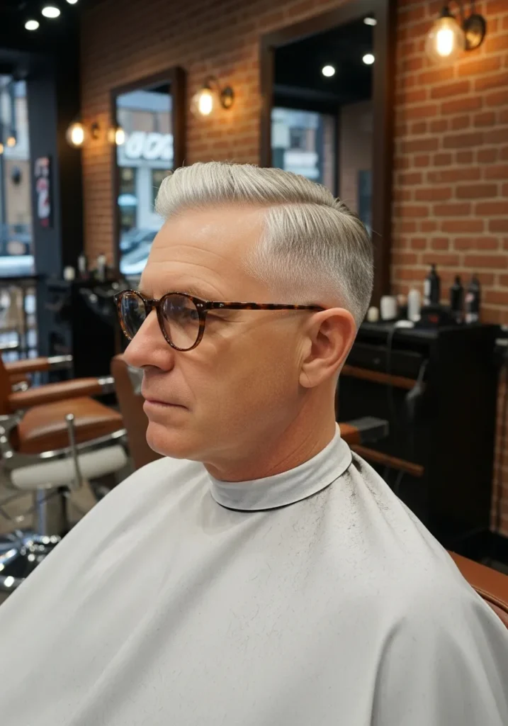 Taper Fade with Grey Blend