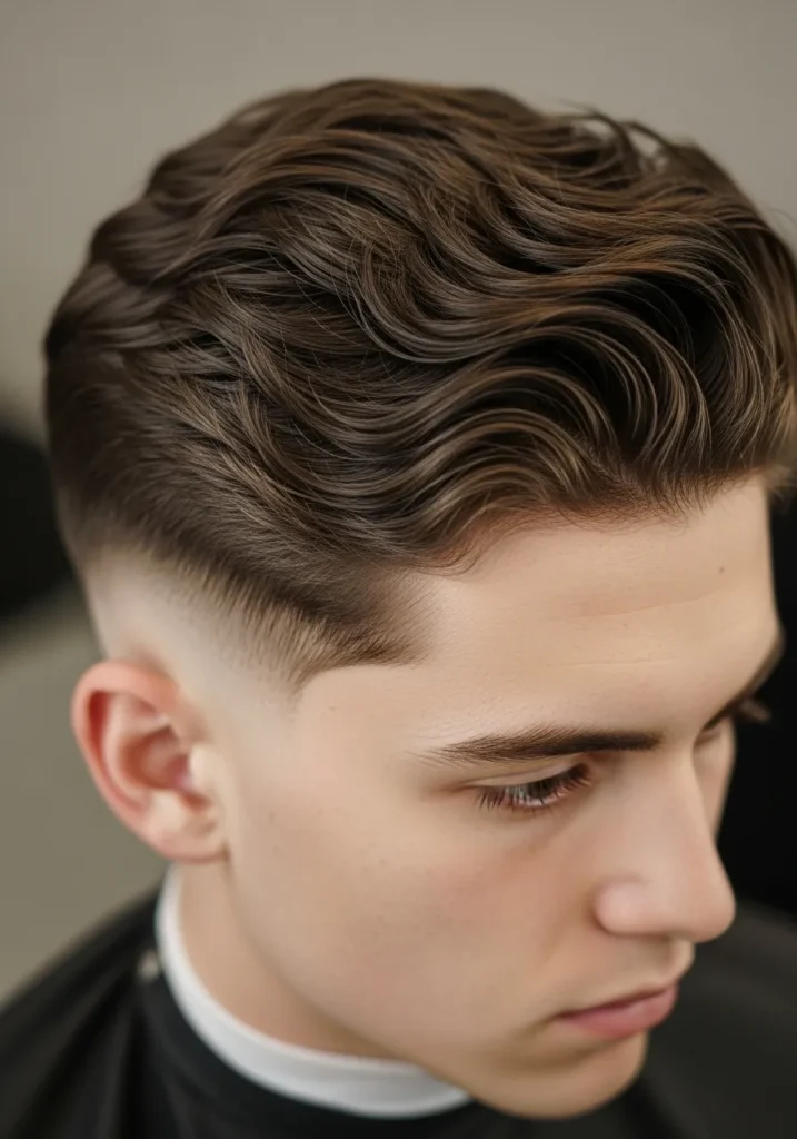 Textured Wavy Top with Short Sides