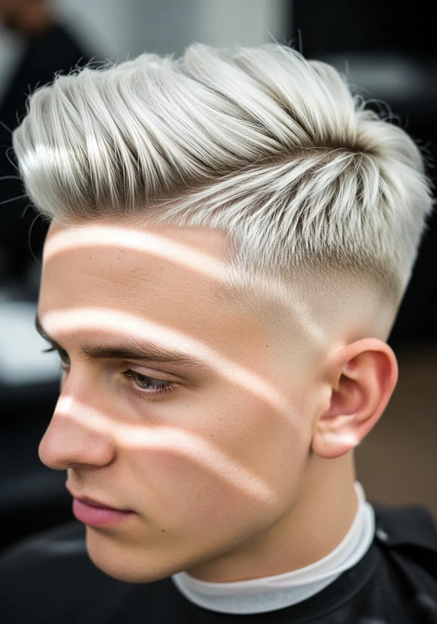 25 Stunning White Hair Looks for Men 18 White Hair with Long Top.