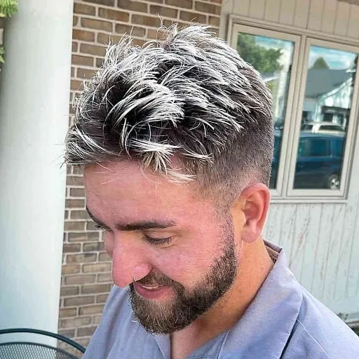25 Stunning White Hair Looks for Men 9 Frosted White Tips