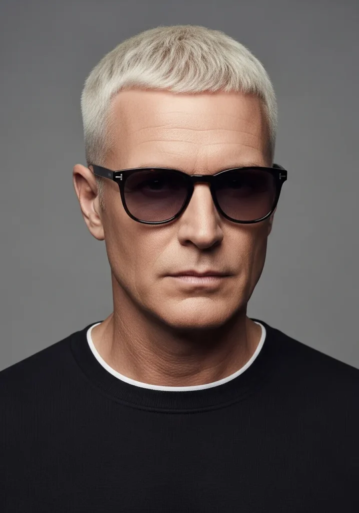 21 Modern Short Blonde Haircuts for Men 6 Ash Blonde Crew Cut