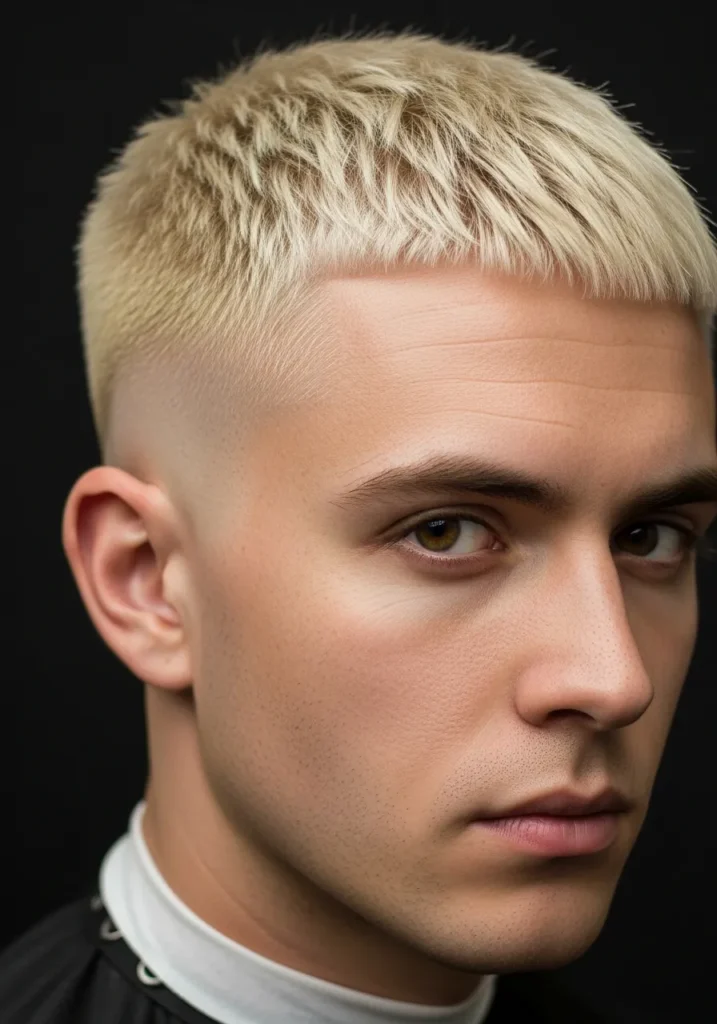 21 Modern Short Blonde Haircuts for Men 15 Blonde Buzz Cut with Fade