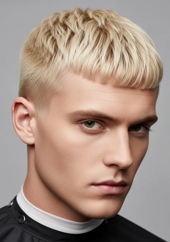 21 Modern Short Blonde Haircuts for Men 12 Blonde Caesar Cut