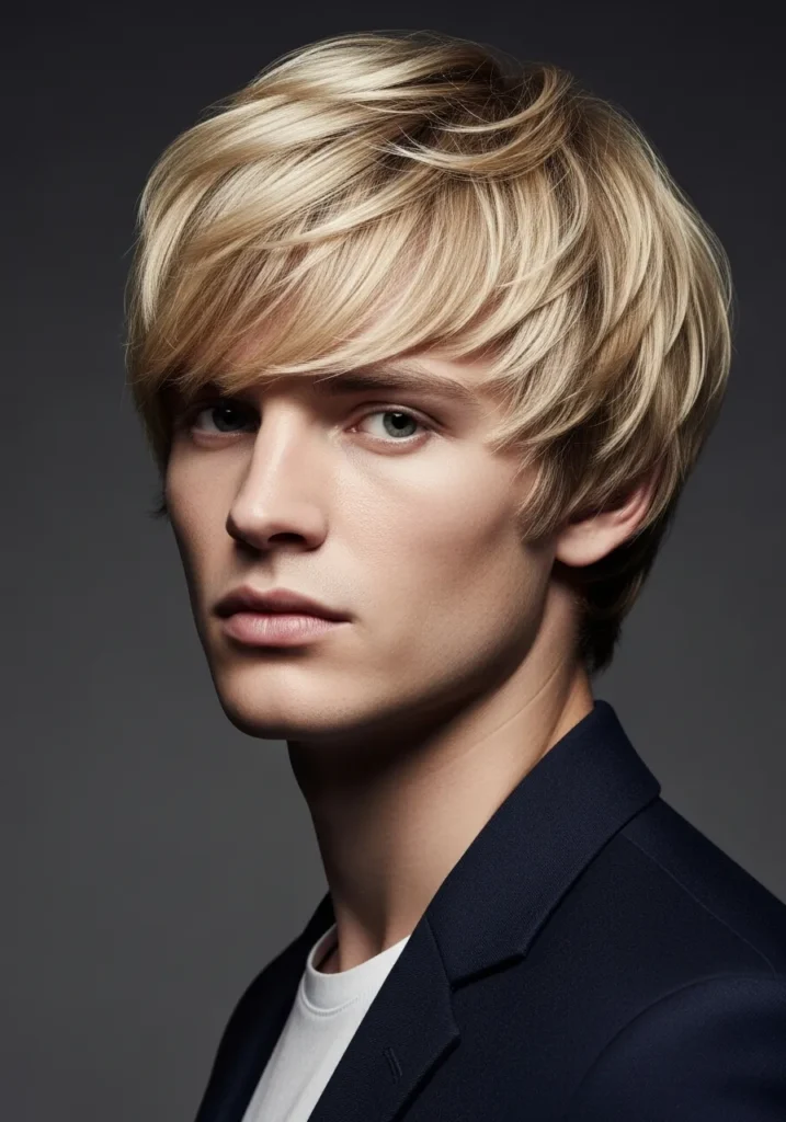 21 Modern Short Blonde Haircuts for Men 14 Blonde Short Layered Cut