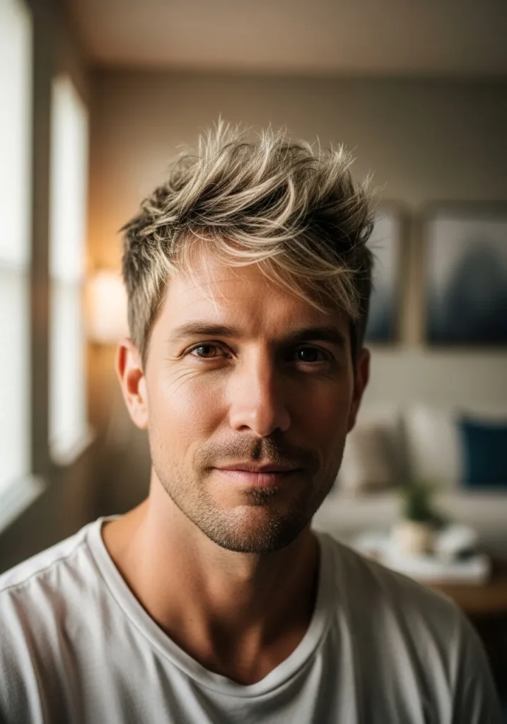 21 Modern Short Blonde Haircuts for Men 21 Blonde Short Messy Cut