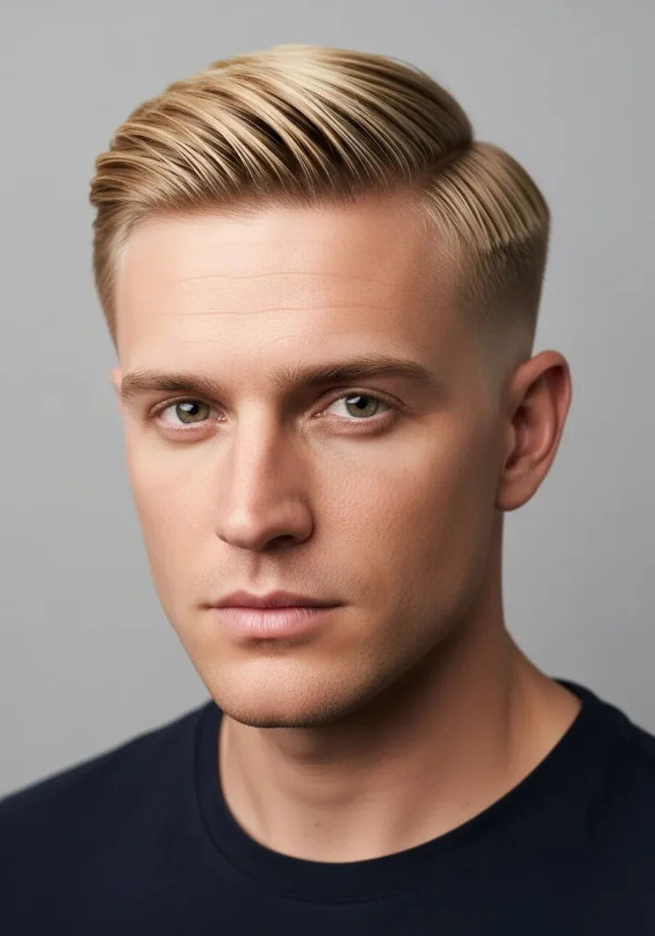 21 Modern Short Blonde Haircuts for Men 7 Blonde Short Side Part