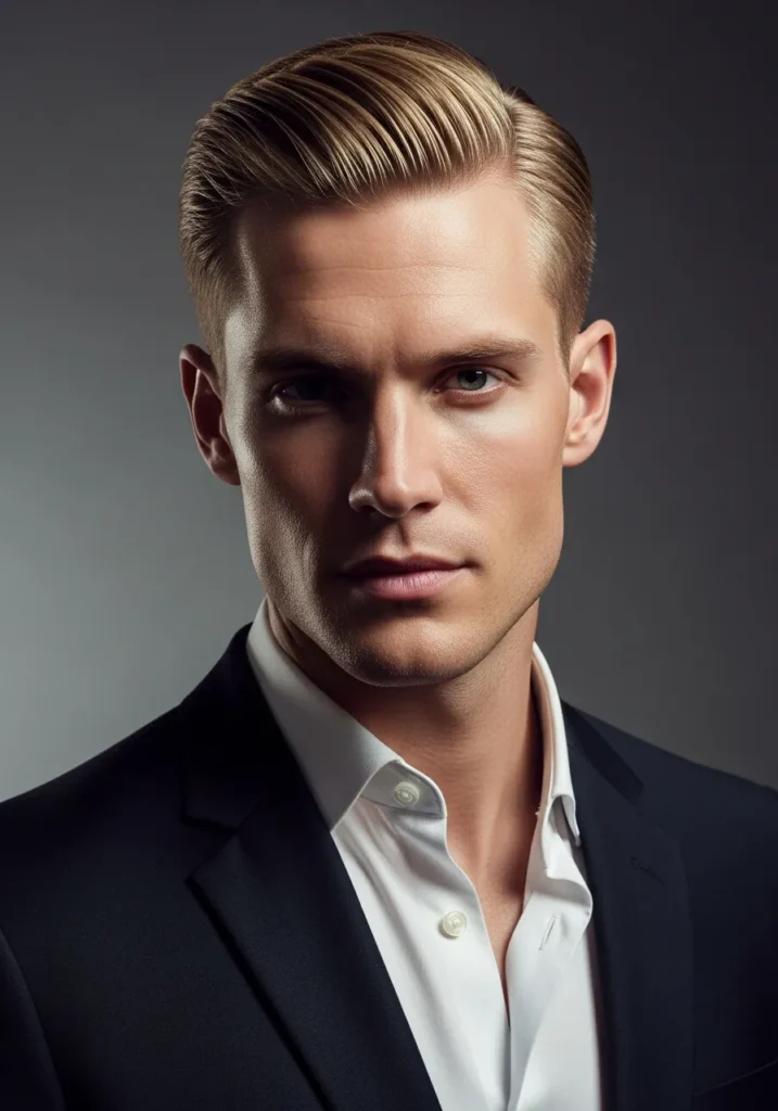 21 Modern Short Blonde Haircuts for Men 18 Blonde Short Slick Back