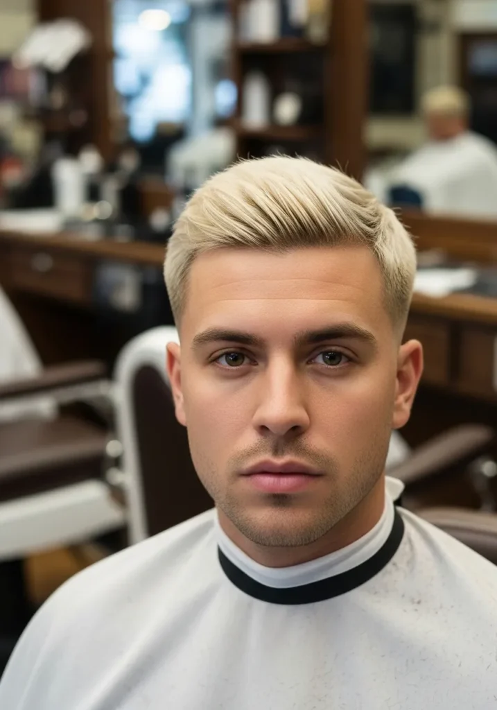 21 Modern Short Blonde Haircuts for Men 19 Blonde Short Taper Cut
