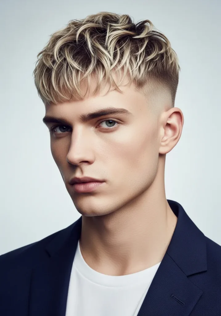 21 Modern Short Blonde Haircuts for Men 2 Blonde Textured Crop