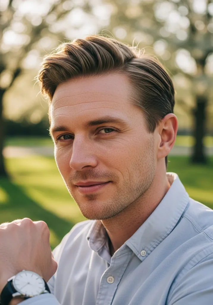 Brushed-Up Hairstyle