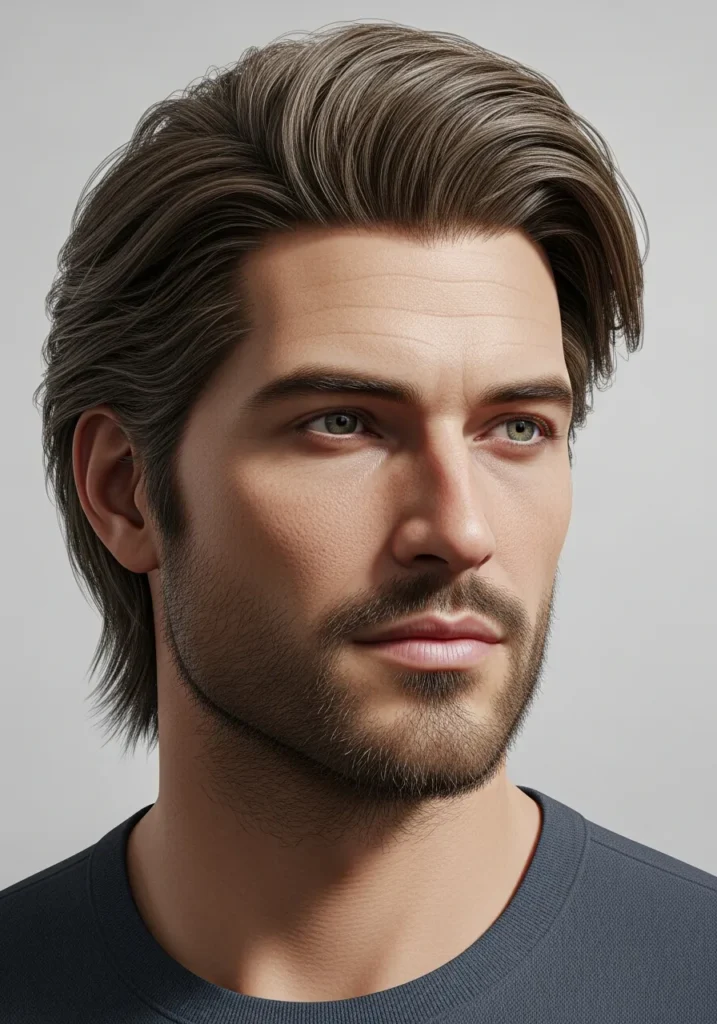 23 Trendy Flow Haircut Ideas for Men 2 Classic Medium Flow Haircut