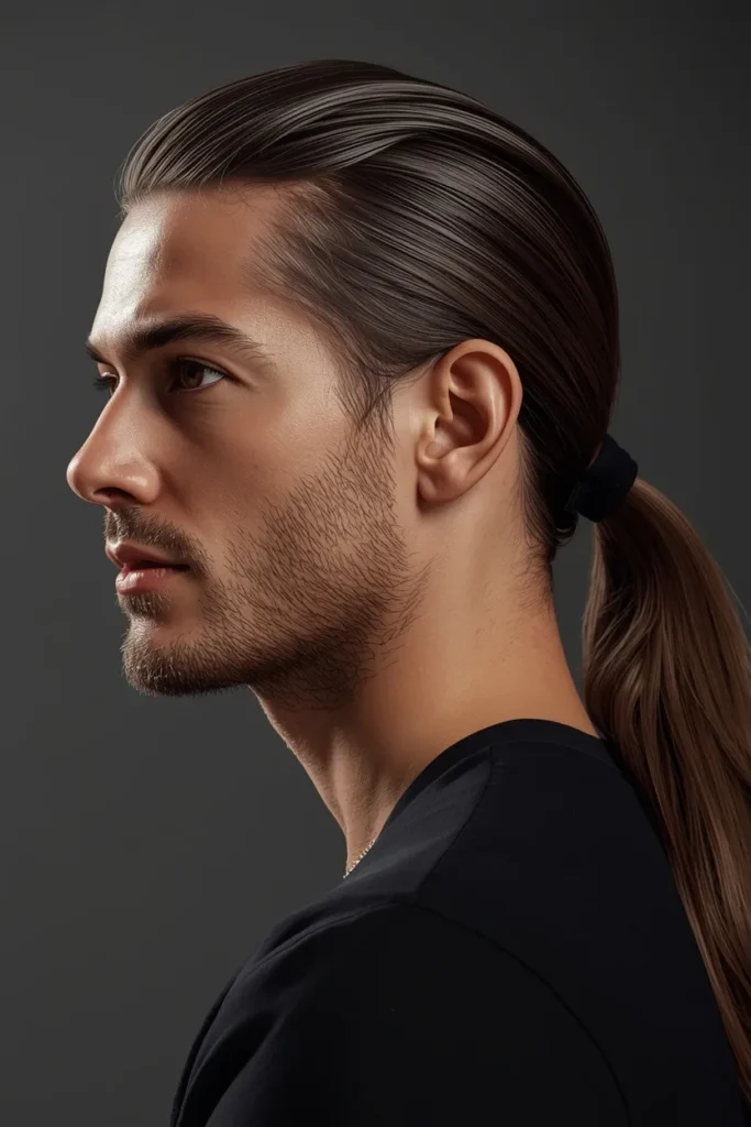 Long Hair with Low Ponytail