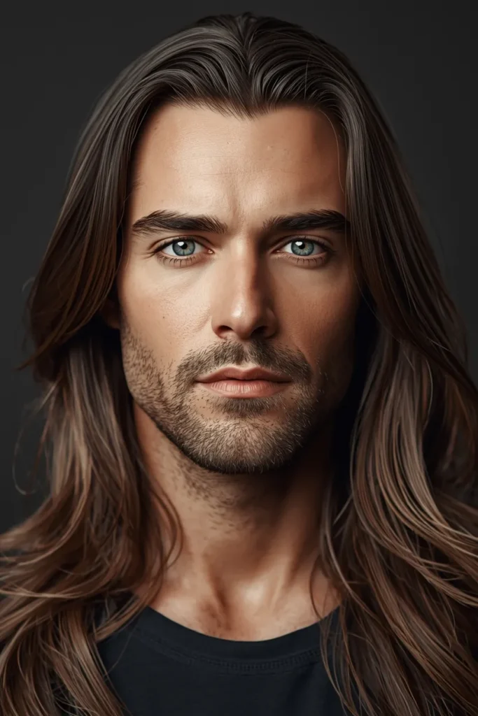 Long Hair with Middle Part