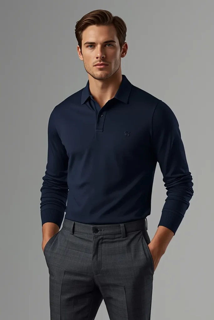 Long Sleeve Polo Style