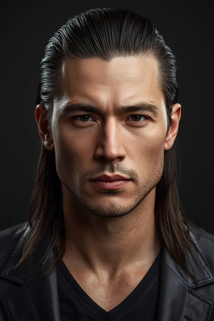 Long Slicked Back Hair