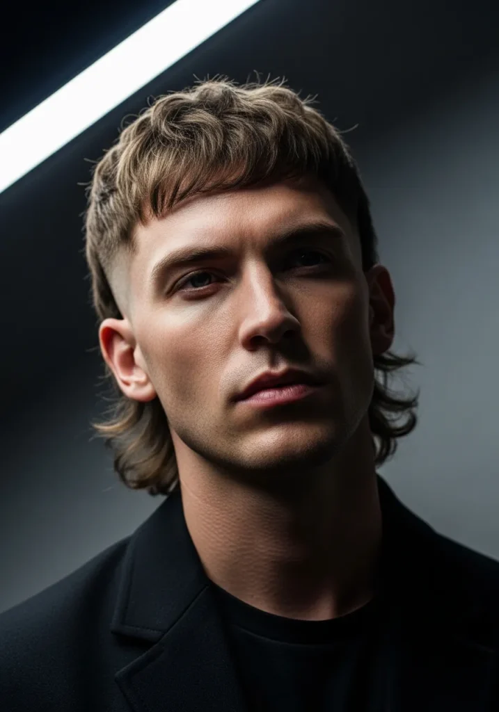 Mullet with Skin Fade