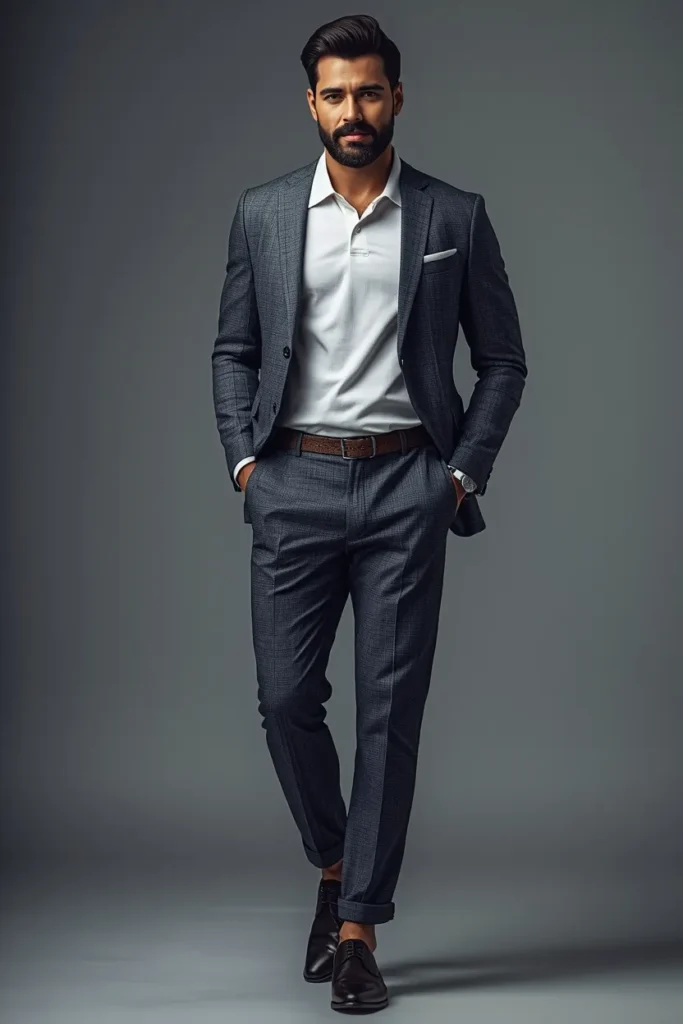 Polo Shirt with Blazer