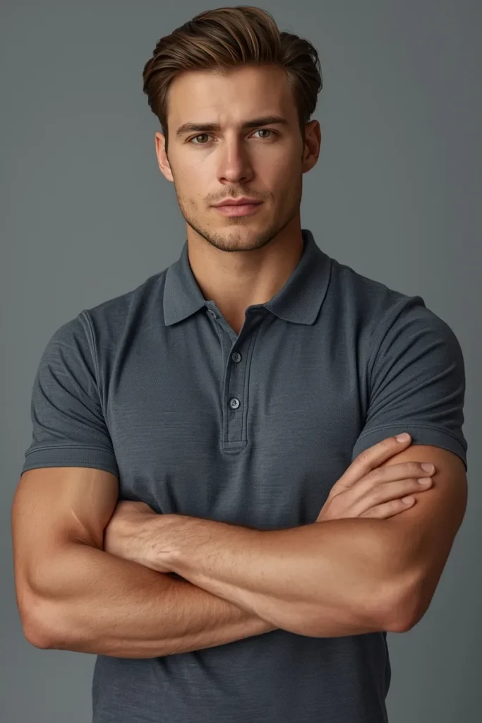 Polo with Rolled Sleeves