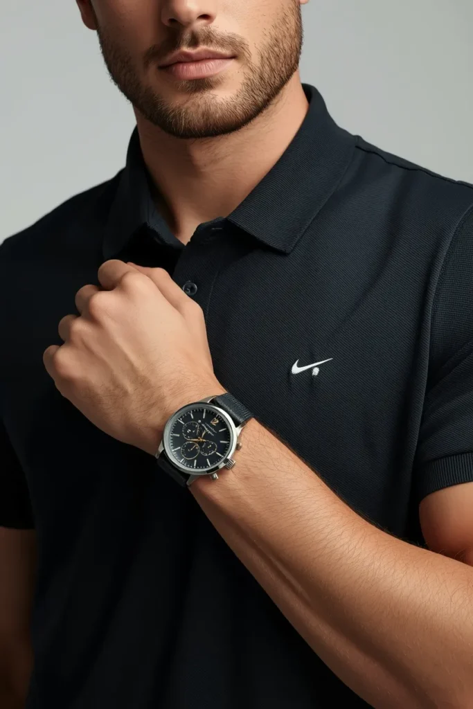 Polo with Statement Watch