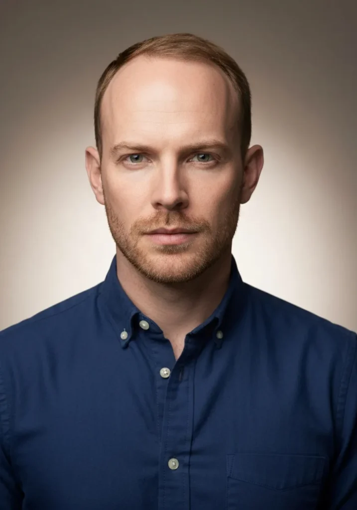 Short Scissor Cut for Receding Hairline