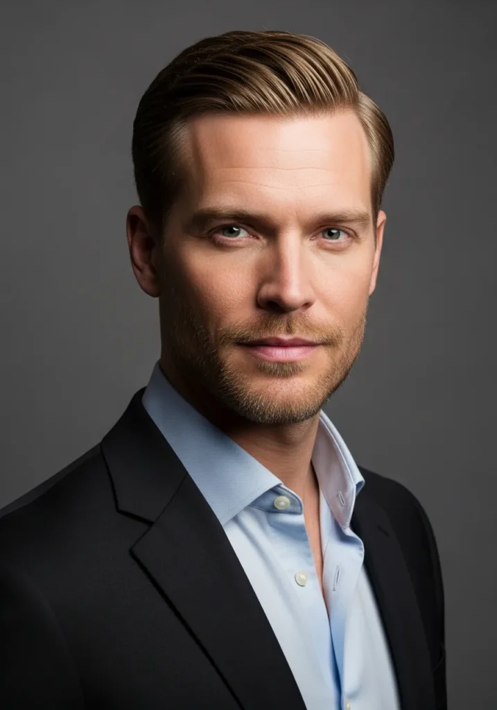 Short Scissor Cut with Side Part