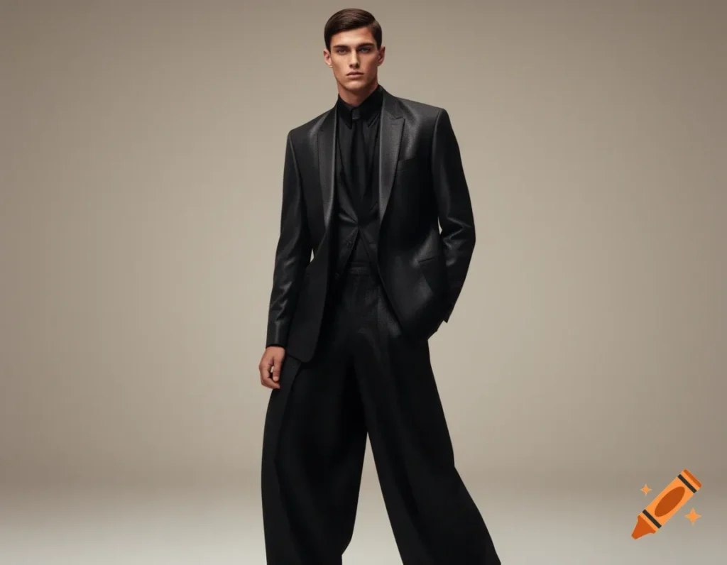 Short-Sleeve Button-Up with Wide Pants