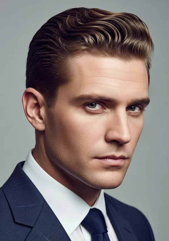 Short Wavy Slick Back