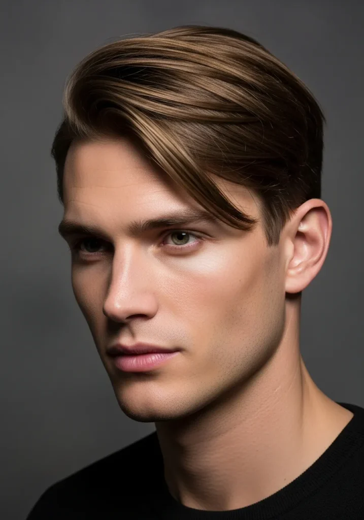 23 Trendy Flow Haircut Ideas for Men 15 Side-Swept Flow Haircut
