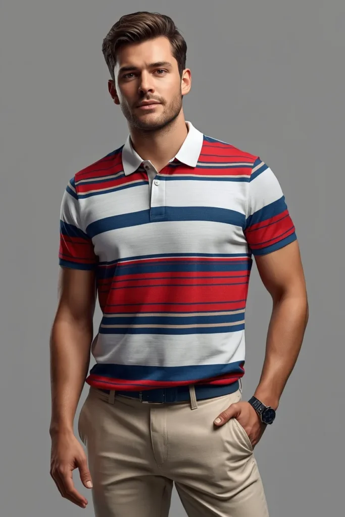 Striped Polo Shirt Style