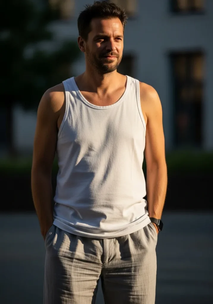 Tank Top with Relaxed Fit Pants