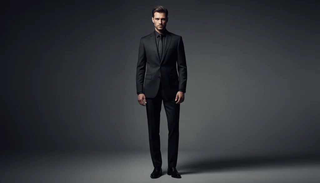 The Classic Tailored Black Suit