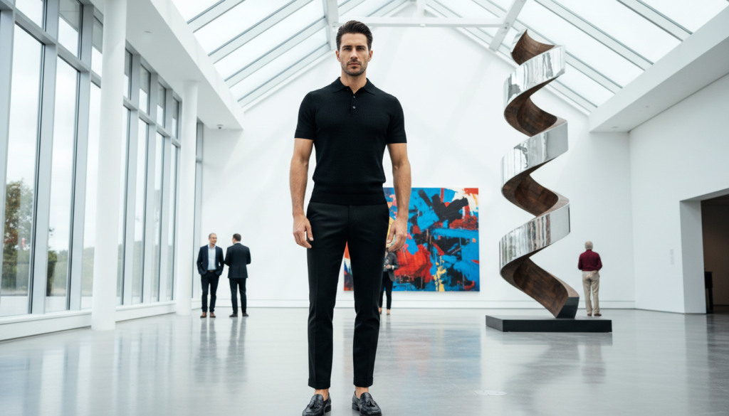 Minimalist Smart Casual with a Black Polo