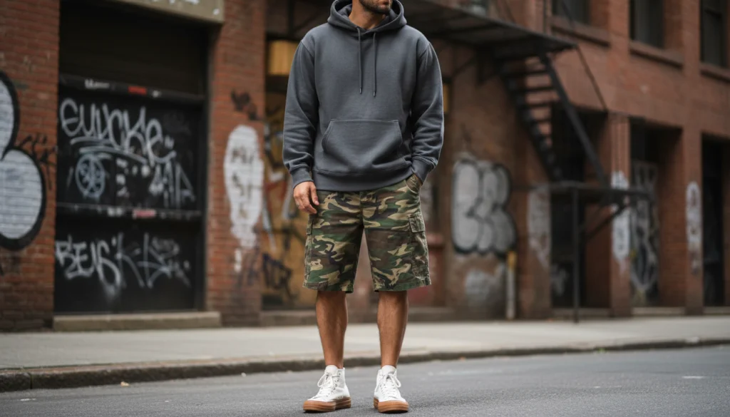 25 Stylish Camo Shorts Outfits for Men to Rock This Summer 4 image 547