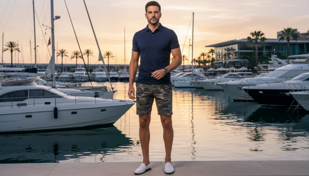 25 Stylish Camo Shorts Outfits for Men to Rock This Summer 9 image 550
