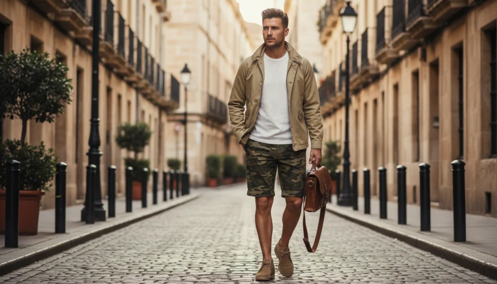 25 Stylish Camo Shorts Outfits for Men to Rock This Summer 17 image 552