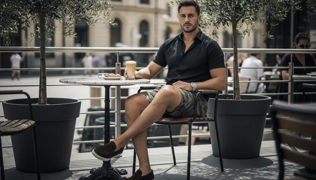 25 Stylish Camo Shorts Outfits for Men to Rock This Summer 5 image 553