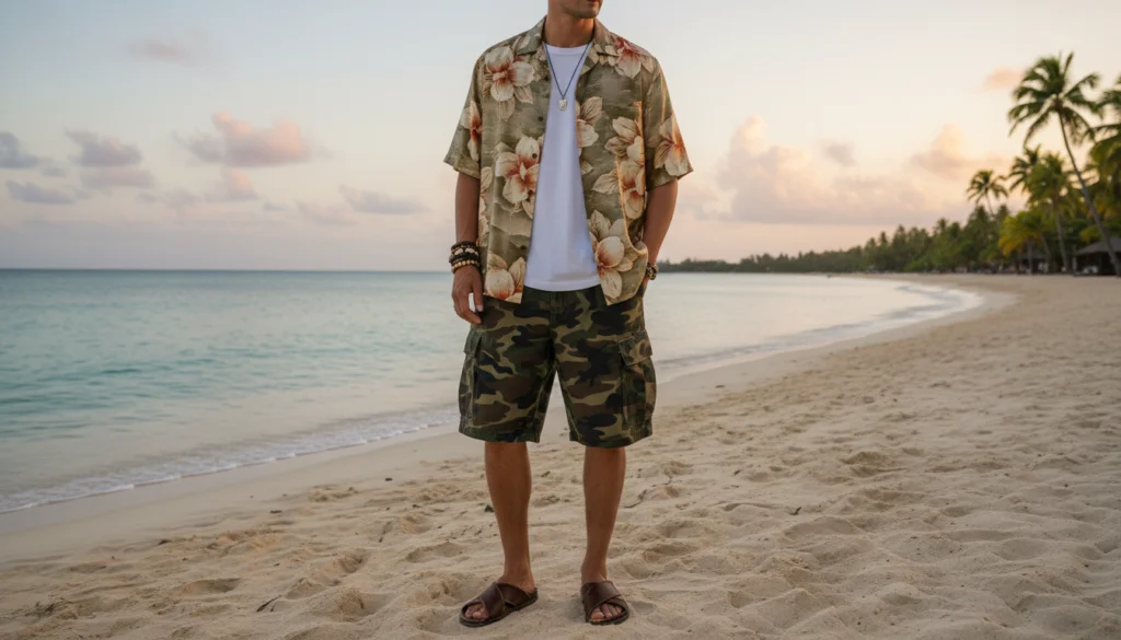 25 Stylish Camo Shorts Outfits for Men to Rock This Summer 24 image 566